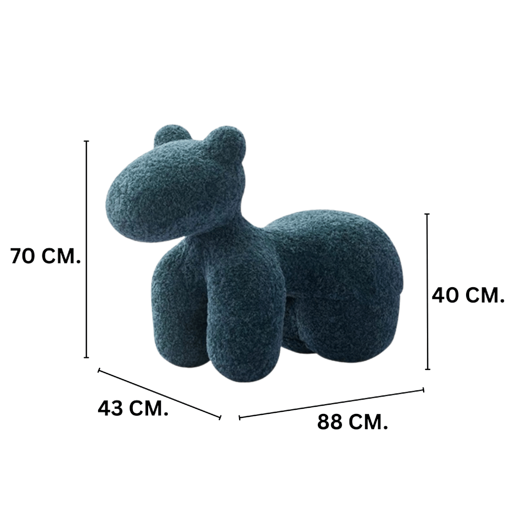 สตูล MY DOLLS HOUSE PONY FURRY 70 ซม. สีเขียวอมฟ้า_1